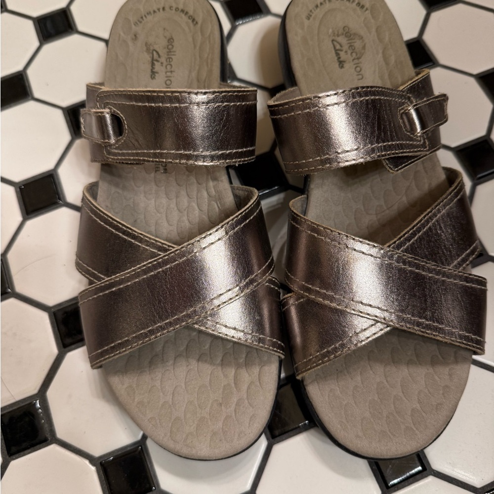 Clarks Metallic Bronze Sandals